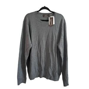 BLACK BROWN 1826 Gray Heather Marino Extraline Wool Sweater - Men’s XXL - NWT